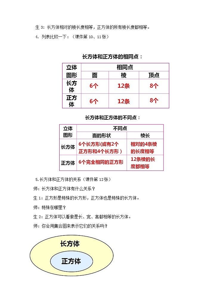 人教版数学五年级下册 第二课 正方体 教案03