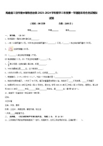 海南省三亚市陵水黎族自治县2023-2024学年数学三年级第一学期期末综合测试模拟试题含答案