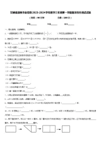 甘肃省酒泉市金塔县2023-2024学年数学三年级第一学期期末综合测试试题含答案