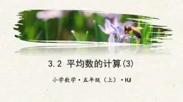 3.2平均数的计算(3)（课件）五年级数学上册 沪教版