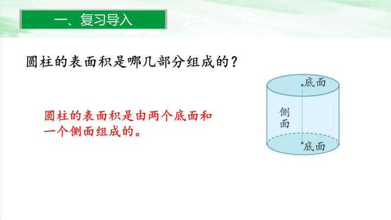 人教版小学数学六年级下册第三单元1.3圆柱的表面积课件03