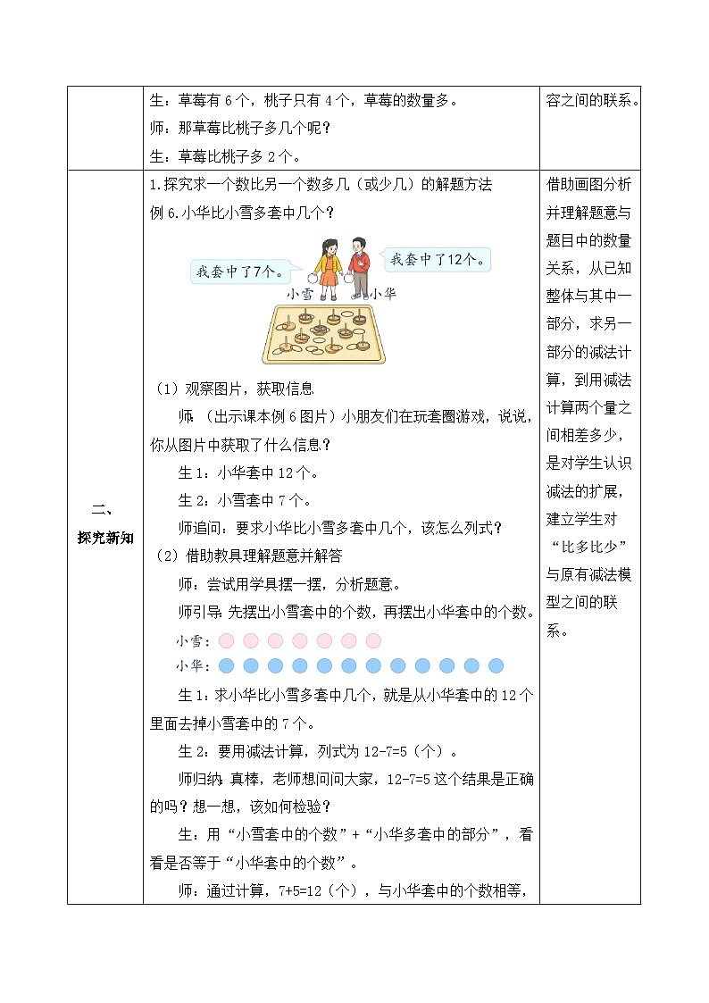 【核心素养】人教版数学一年级下册-2.6 解决问题(二)(课件+教案+学案+作业)02