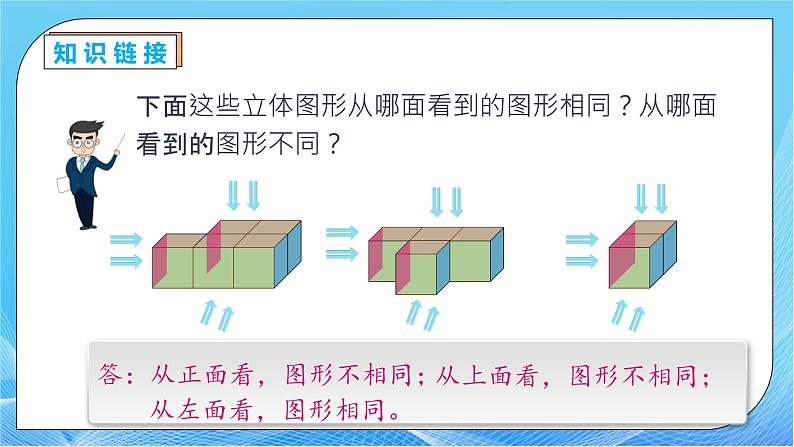 【核心素养】人教版数学五年级下册-1.2 从三个不同方向观察物体(课件+教案+导学案+分层作业)07