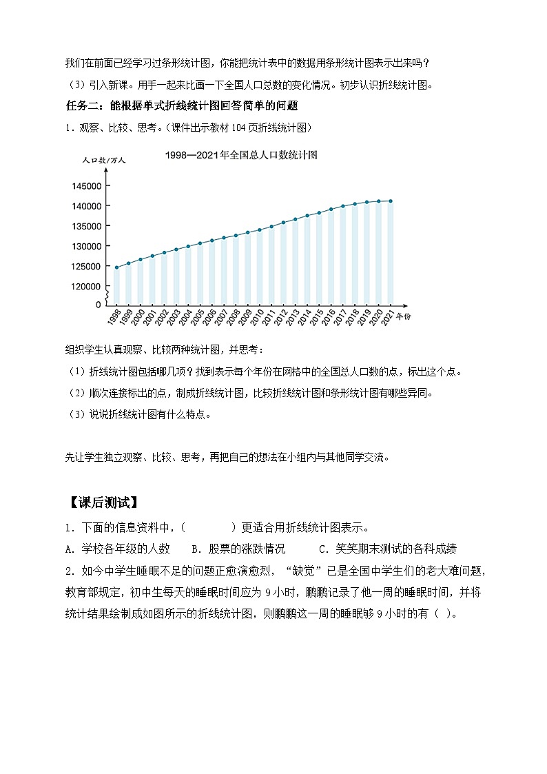 【核心素养】人教版数学五年级下册-7.1 单式折线统计图(课件+教案+导学案+分层作业)02