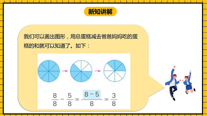 冀教版數(shù)學三年級下冊 8.5 《簡單的分數(shù)加減法（二）》課件第7頁