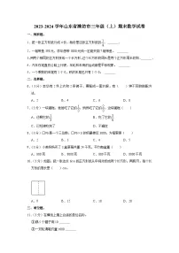 山东省潍坊市2023-2024学年三年级上学期期末数学试卷