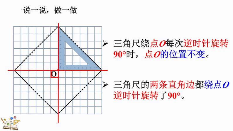 五年级下册数学人教版5.2 在方格纸上画出简单图形旋转后的图形（课件）07