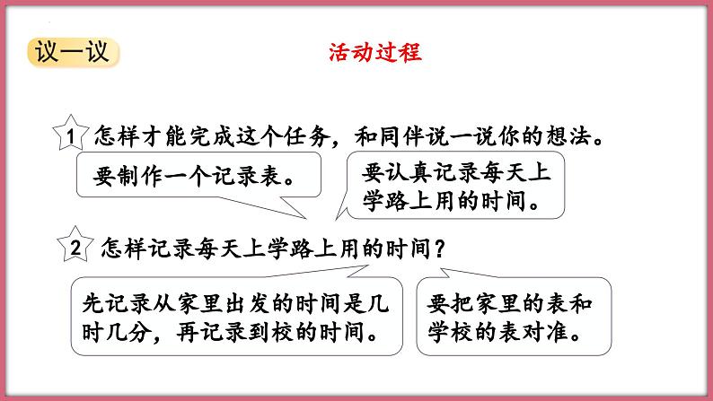 北师大版 二年级下册数学数学好玩 上学时间(课件)第6页