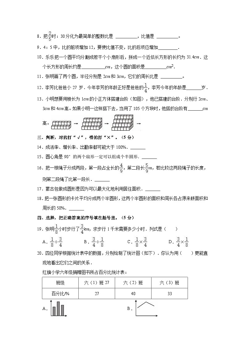 2024年湖北省武汉市硚口区小升初数学模拟试卷第2页