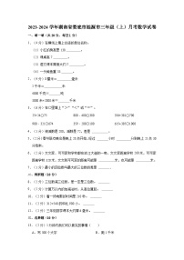 2023-2024学年湖南省娄底市涟源市三年级（上）月考数学试卷
