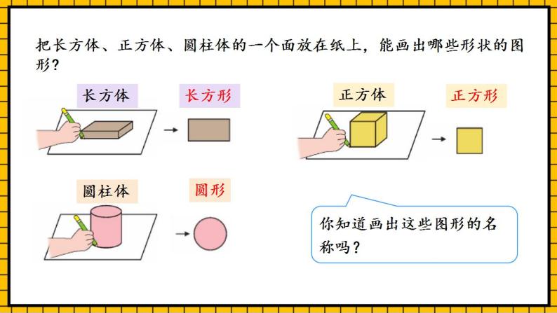 【新课标】人教版数学一年级下册 1.1《认识简单的平面图形》课件+教案+分层练习07