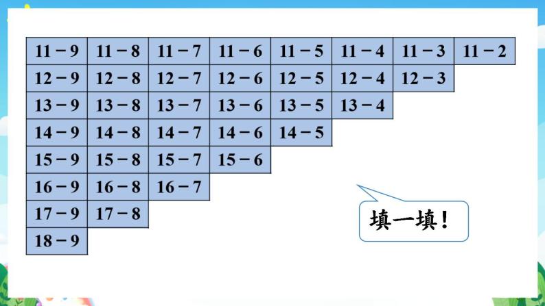 【新课标】人教版数学一年级下册 2.8《整理和复习(1)》课件08