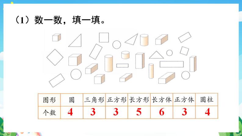 【新课标】人教版数学一年级下册《练习三》课件08