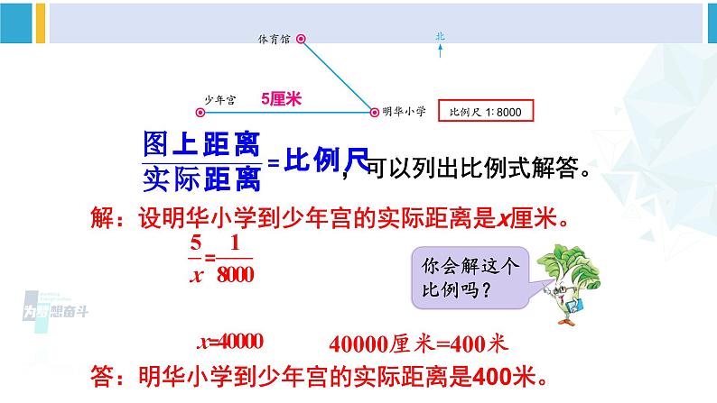 苏教版六年级数学下册四 比例第6课时 比例尺的应用(课件)05