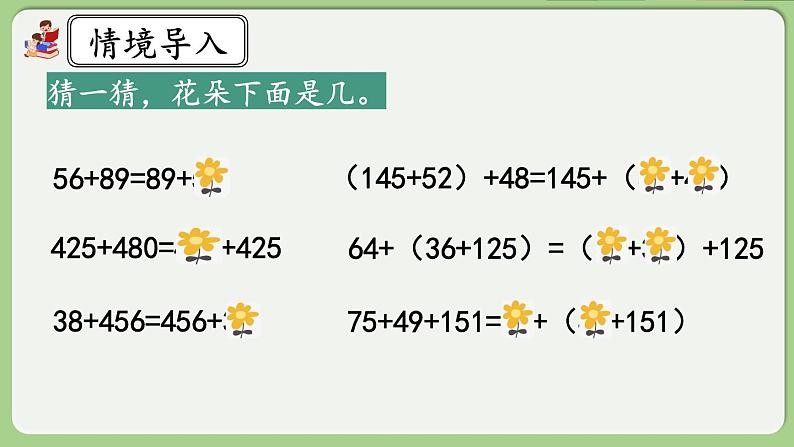 人教版数学四年级下册 3.3《加法运算律的应用》课件第2页
