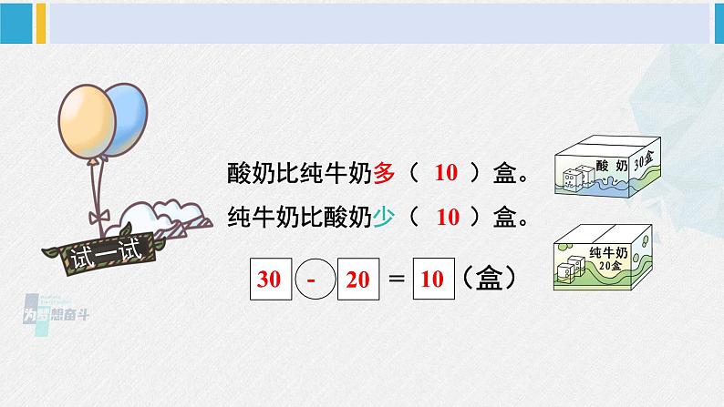 西师大版一年级数学下册精品课件 四 100以内的加法和减法(一) 第2课时 整十数加、减整十数的口算(2) (课件)第6页
