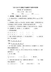 期中考试（试题）-2023-2024年-六年级下册数学人教版