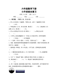 小升初综合复习(试题)-2023-2024学年六年级下册数学人教版