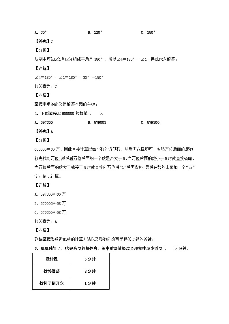 2020-2021学年江西省鹰潭市余江县四年级上学期期末数学真题及答案第2页