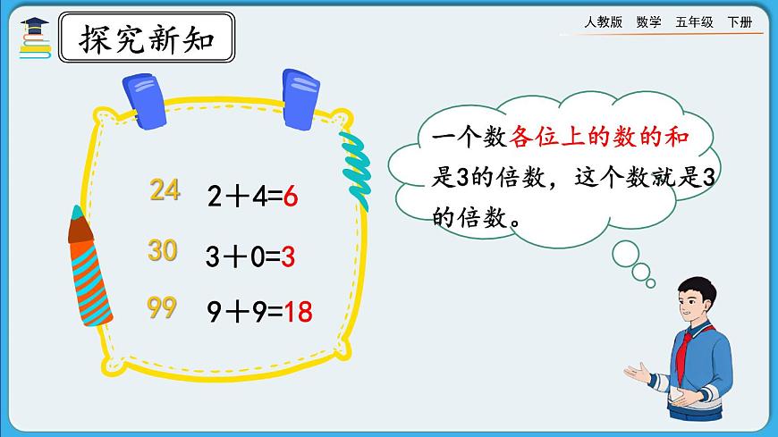 人教版數(shù)學(xué)五年級下冊 2.2.2《3的倍數(shù)特征》PPT課件第7頁