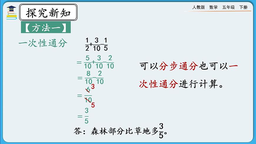人教版數(shù)學(xué)五年級(jí)下冊(cè) 6.3.1《分?jǐn)?shù)加減混合運(yùn)算》PPT課件第7頁
