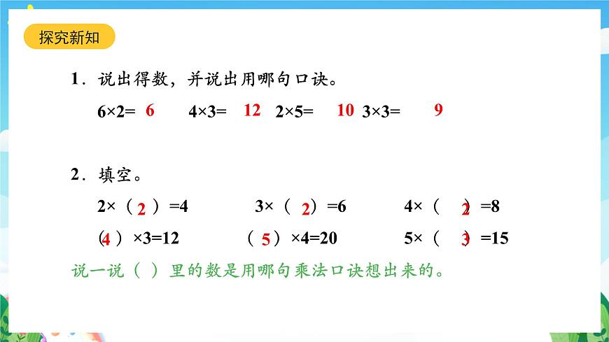 人教版數(shù)學(xué)二年級(jí)下冊(cè) 2.4《用2-6的乘法口訣求商》課件第4頁(yè)