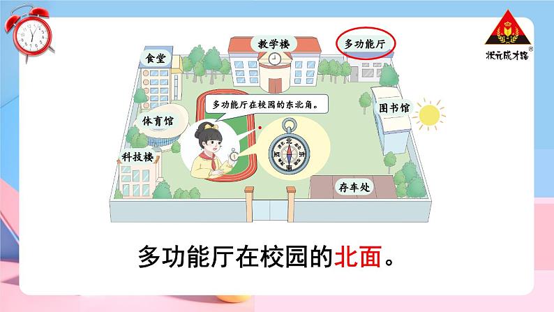 人教版三年级数学下册 1 位置与方向(一) 第3课时 认识东北、东南、西北、西南(教学课件)06