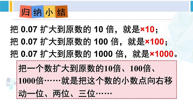 人教版四年级数学下册 4 小数的意义和性质 第2课时 小数点移动引起小数大小变化的规律(2)(教学课件)07