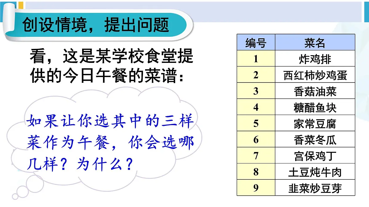 人教版四年级数学下册 8 平均数与条形统计图 综合与实践 营养午餐(教学课件)第2页