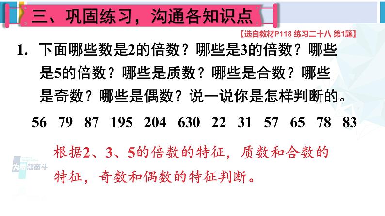 人教版五年级数学下册 9 总复习 第1课时 数与代数(1)(教学课件)05