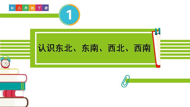 人教版三年级数学下册 1 位置与方向(一) 3.认识东北、东南、西北、西南(教学课件)02
