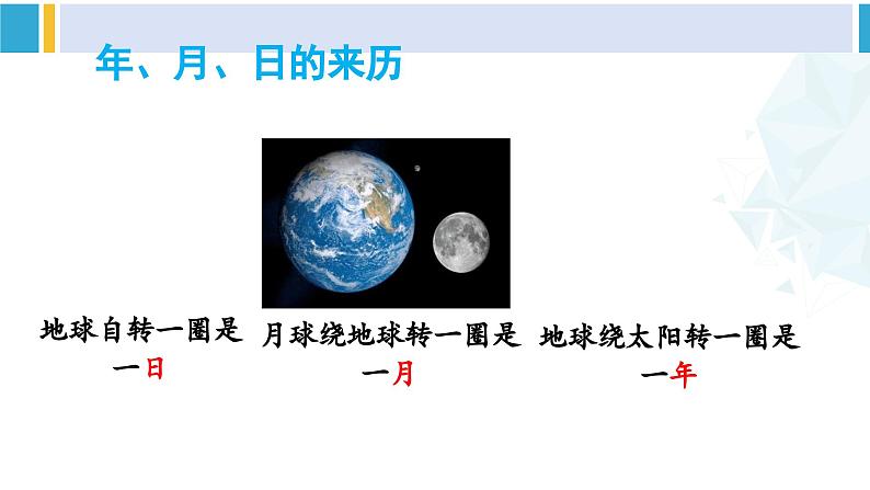 人教版三年级数学下册 6 年、月、日 1.年、月、日(1)(教学课件)第3页
