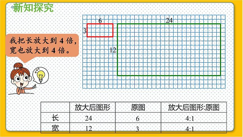 数学北师6(下)第2单元 第4节 图形的放大和缩小 课件第6页