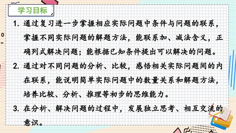 苏教版 数学 一年级 下册 第7单元 期末复习(4)----解决问题 PPT课件02