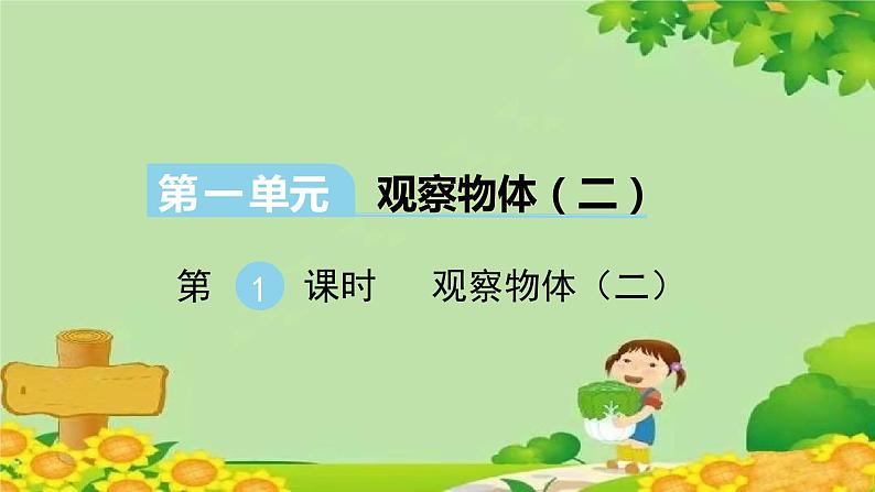 冀教版数学四年级下册 第一单元第一课时 观察物体(二)课件第1页