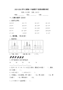 期末模拟考试（试题）-2023-2024学年一年级下册数学人教版