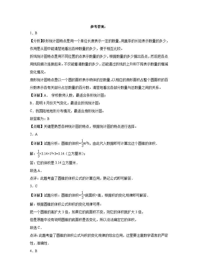 +期中测试卷(1_4单元)(试题)-2023-2024学年六年级下册数学苏教版第3页