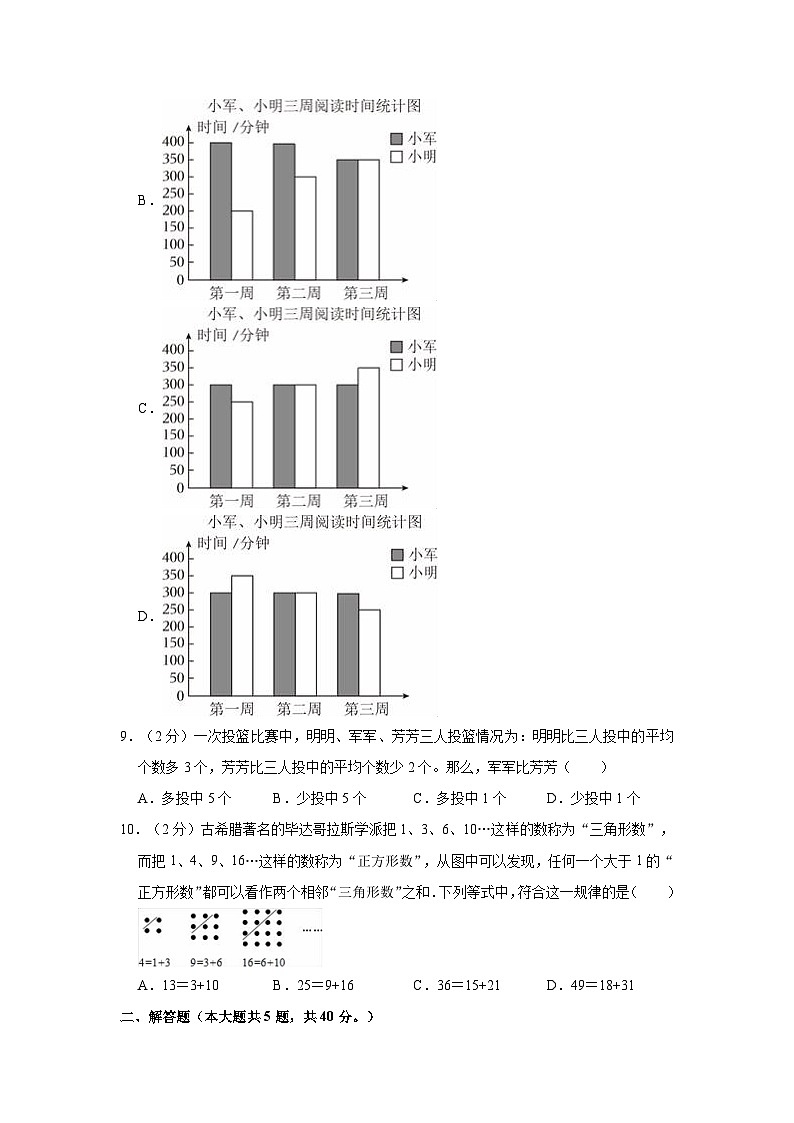福建省泉州市安溪县2022-2023学年四年级下学期期末数学试卷第3页