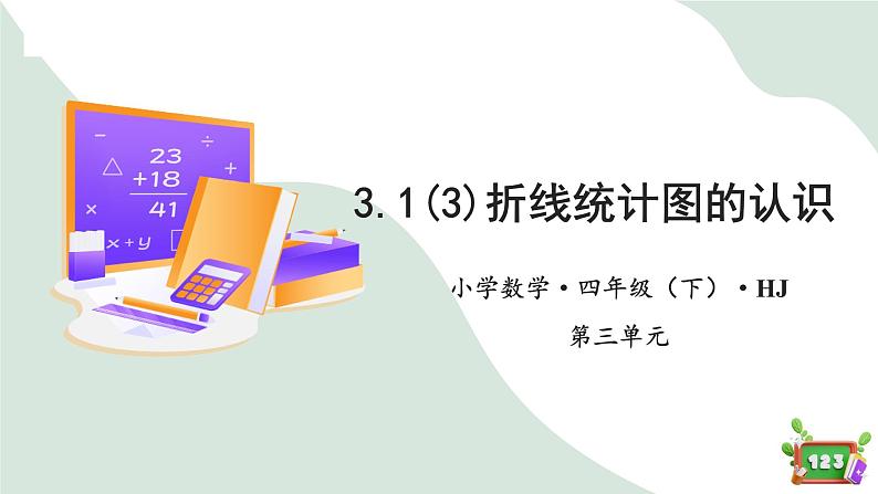 3.1(3)折线统计图的认识(教学课件)四年级数学下册 沪教版01