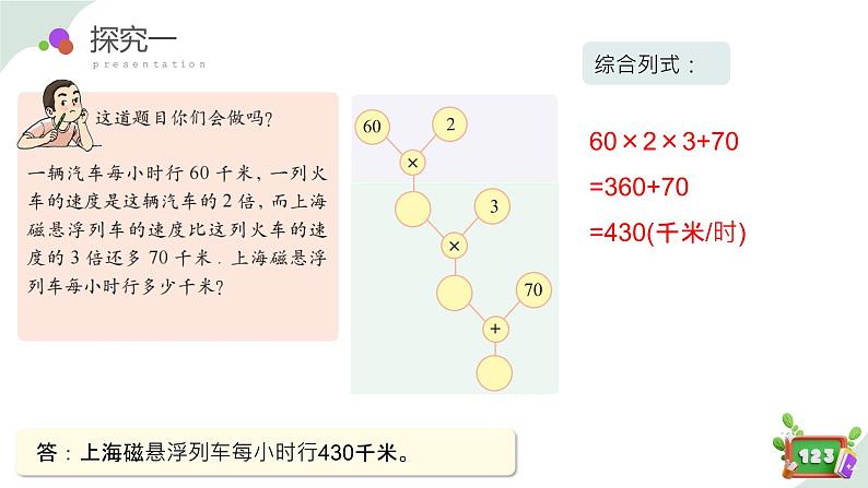 1.4(3)解决问题-三步计算(教学课件)-四年级数学下册 沪教版08