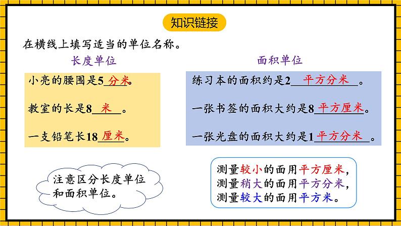 人教版数学三年级下册 5.2《长方形和正方形的面积》课件+教案+分层练习+课前课中课后任务单04