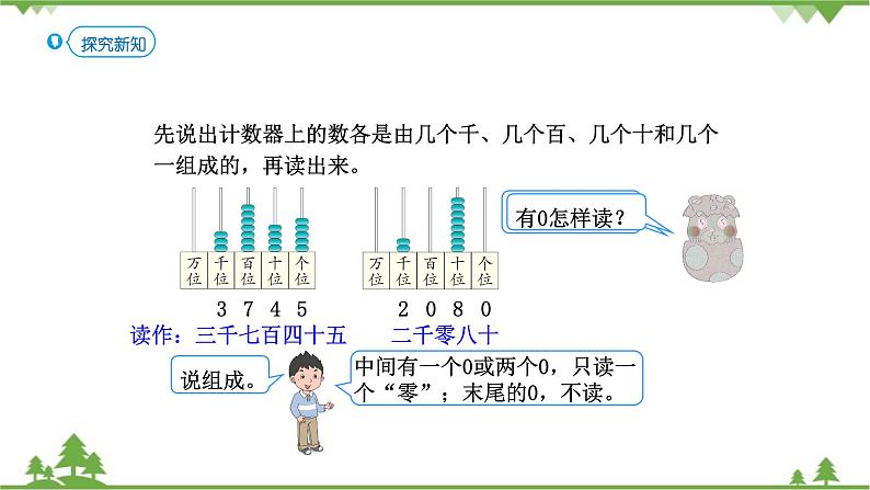 人教版二年级数学下册 7 万以内数的认识-第5课时 读数、写数课件第4页