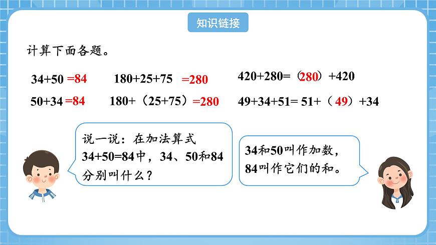 人教版數(shù)學(xué)四年級(jí)下冊(cè) 3.1《加法運(yùn)算律》課件第4頁(yè)
