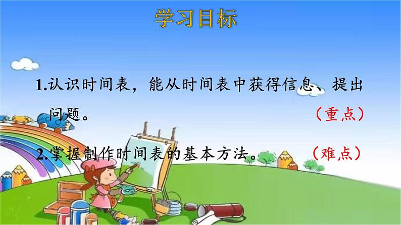 北师大版数学三年级上册 7.3 时间表课件02