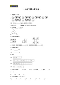 期中测试卷（试卷）-2023-2024学年一年级下册数学人教版