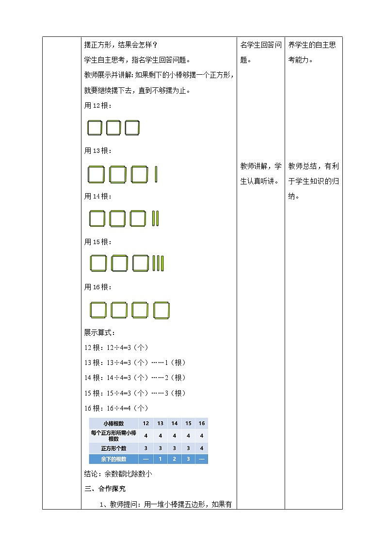 苏教版二下数学第一单元 有余数的除法(一)课时1教学设计02