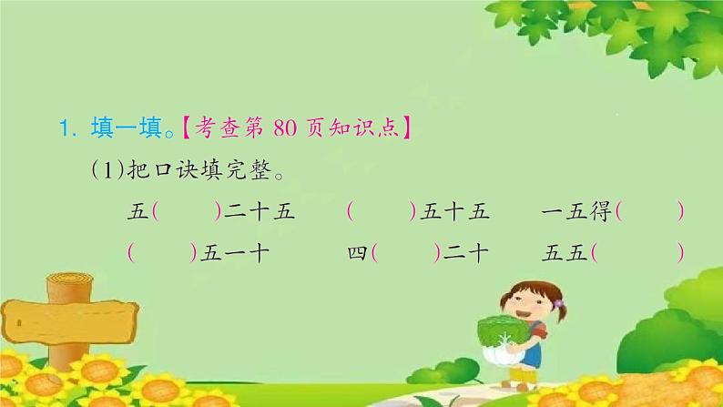 人教版数学二年级上册 第4单元 表内乘法(一)第1课时 5的乘法口诀课件02