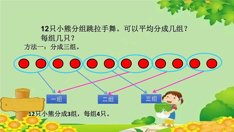 青岛版(五四制)数学二年级上册 四 2.平均分的两种分法课件04