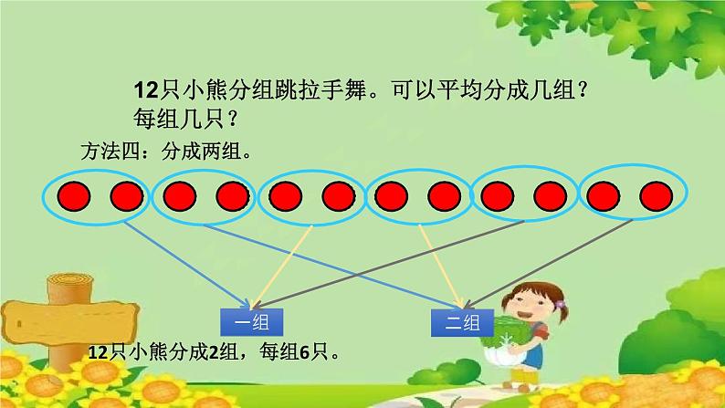青岛版(五四制)数学二年级上册 四 2.平均分的两种分法课件07
