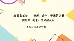 青島六三制二下數學三(1)毫米、分米的認識課件